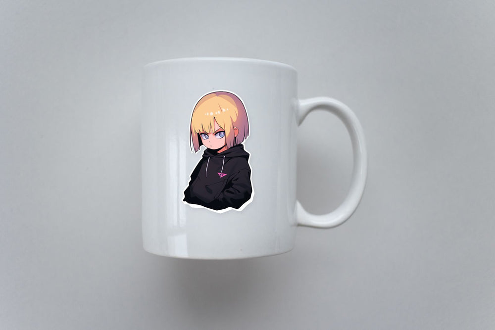 Aot Cute Armin Arlert in a Black Hoodie Sticker