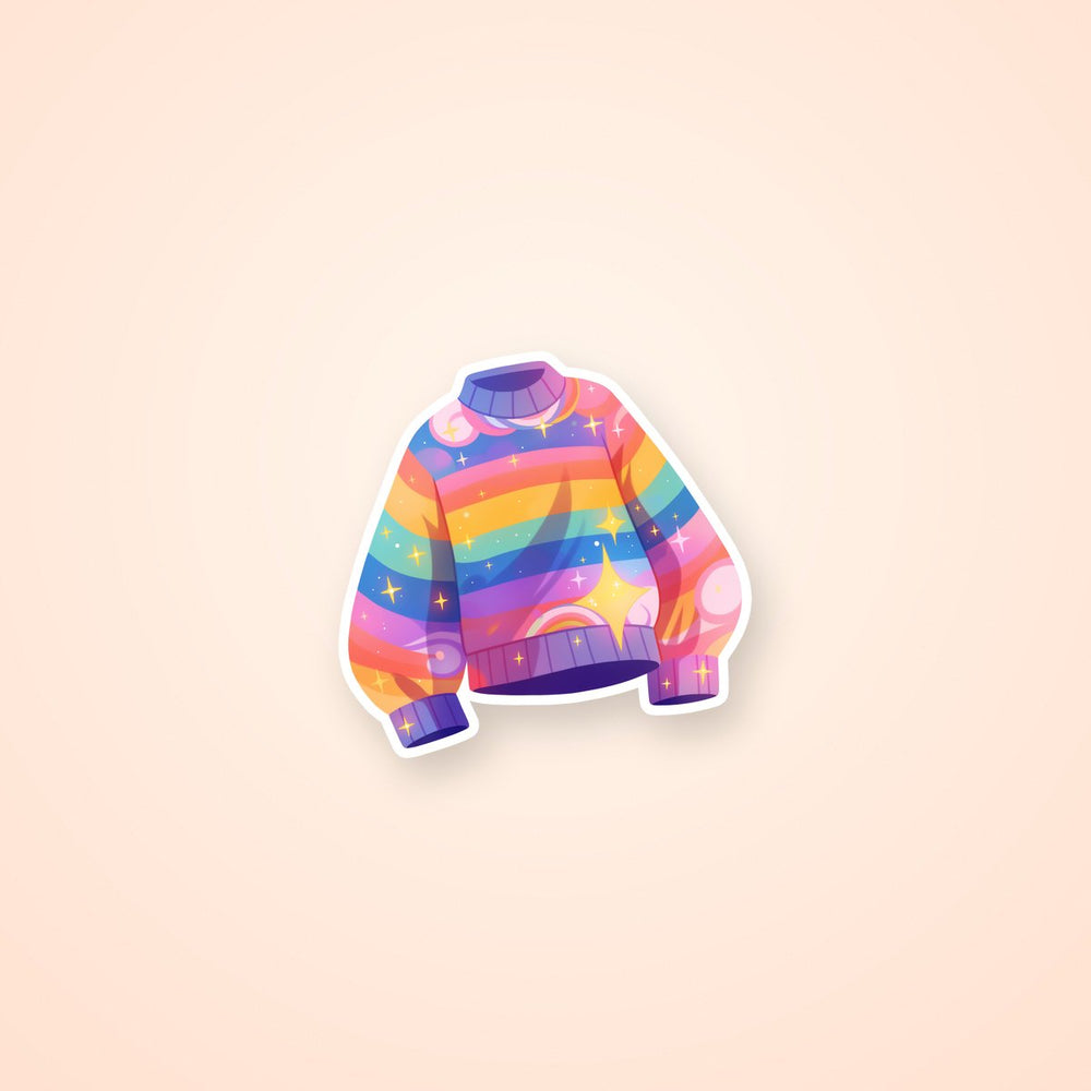 Mabel Rainbow Sweater Cartoon Sticker