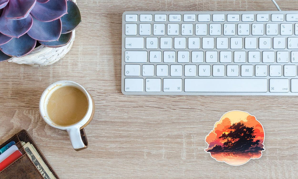 Burning Forest Art Sticker