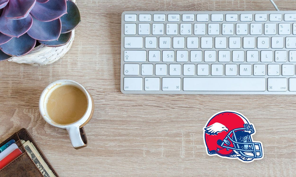 NFL Football Helmet Red Blue Sticker