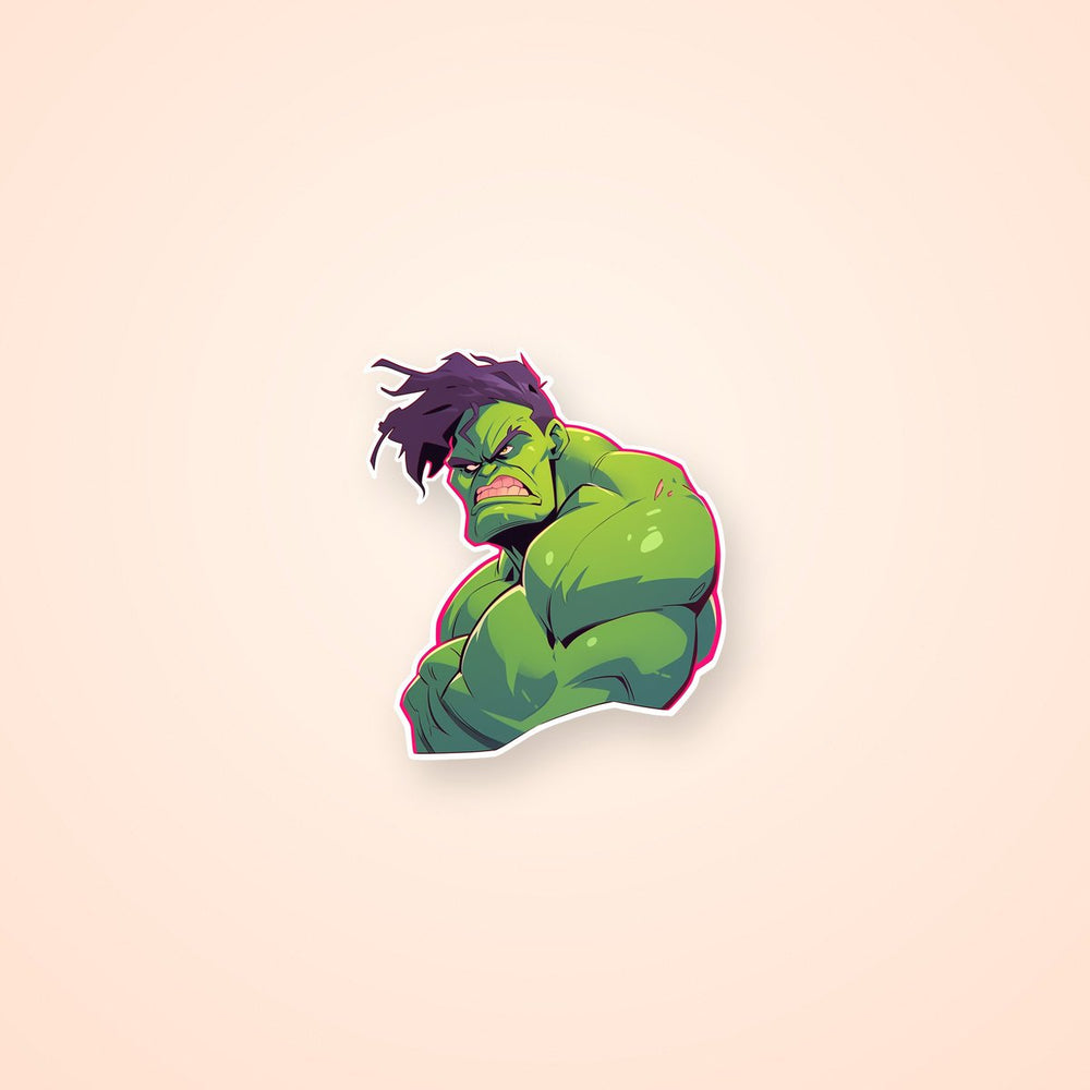 Drawn Angry Hulk Sticker