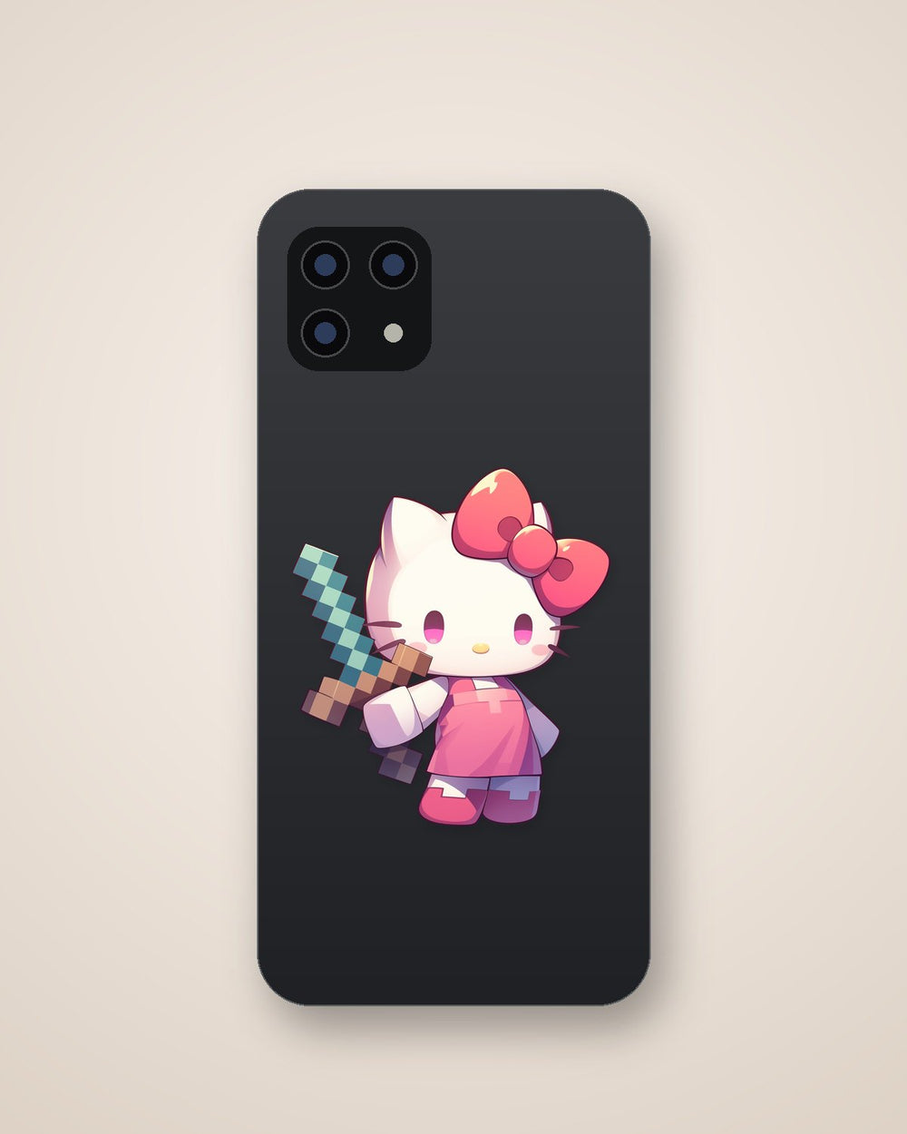 Hello Kitty Minecraft Sword Clipart Sticker