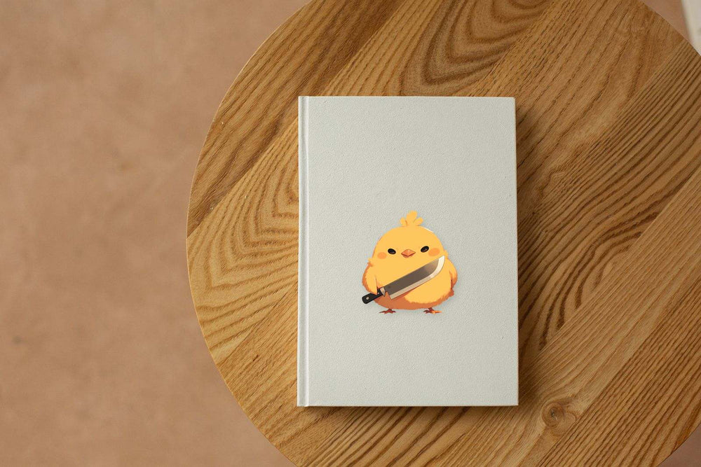 Cute Chicken Knife Menace Sticker