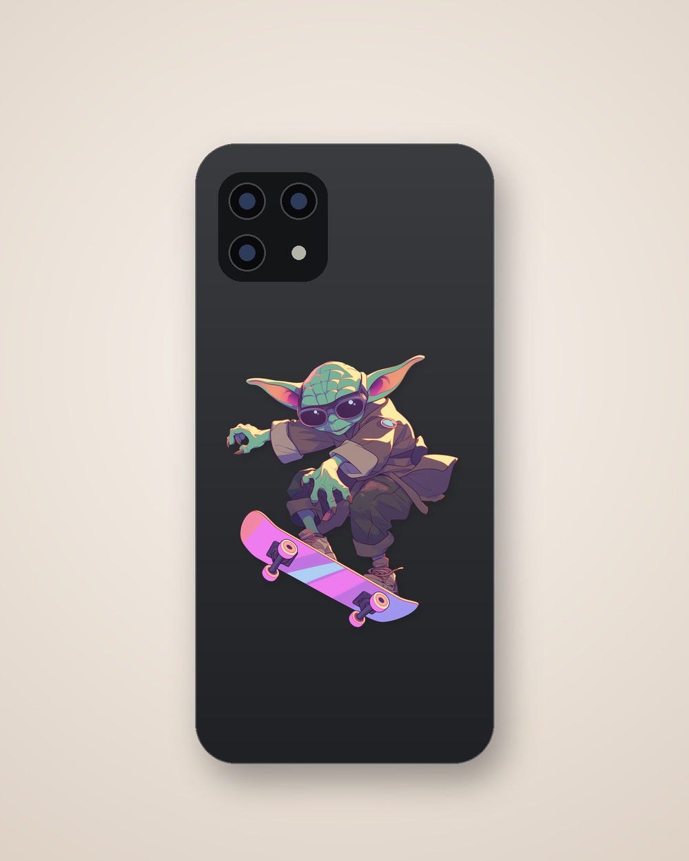 Cool Yoda Skateboard Trick Sticker