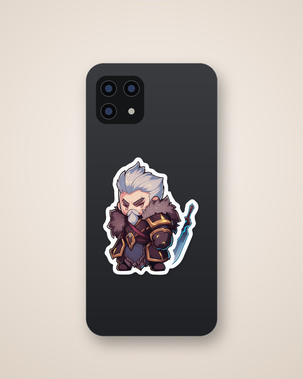 Chibi Viking with Sword Sticker