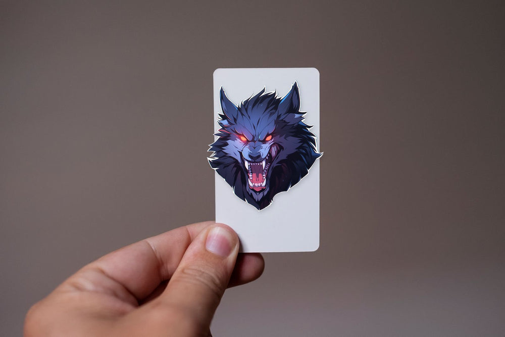 Halloween Werewolf with Red Eyes Sticker