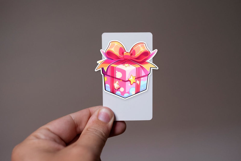 Aesthetic Pink Wrapped Gift Sticker