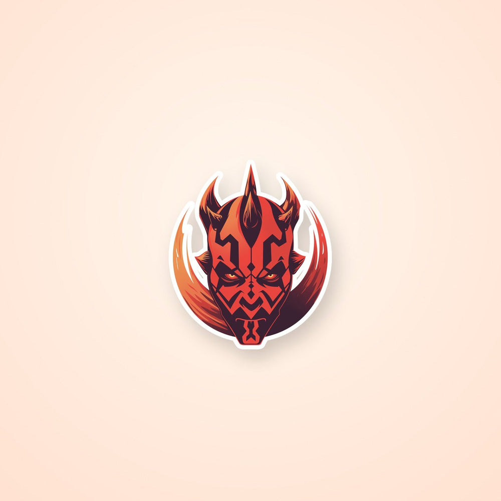 Spooky Darth Maul Head Sticker