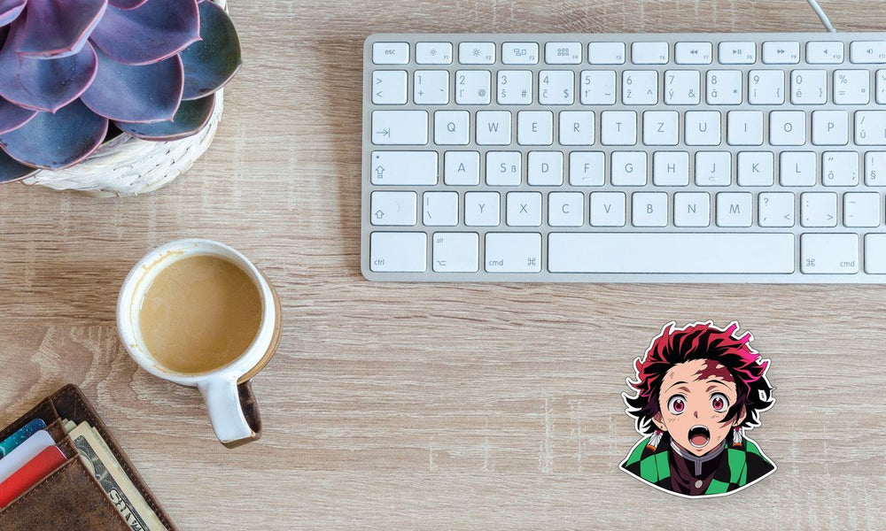 Surprised Tanjiro Kamado Anime Sticker