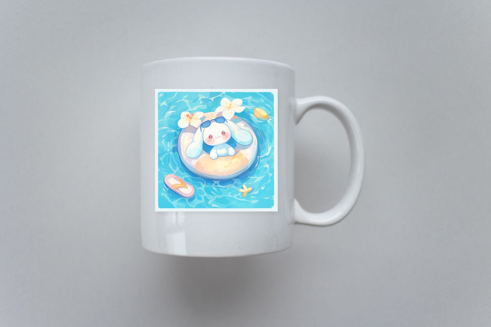 Cinnamoroll Summer Pool Aesthetic Sticker