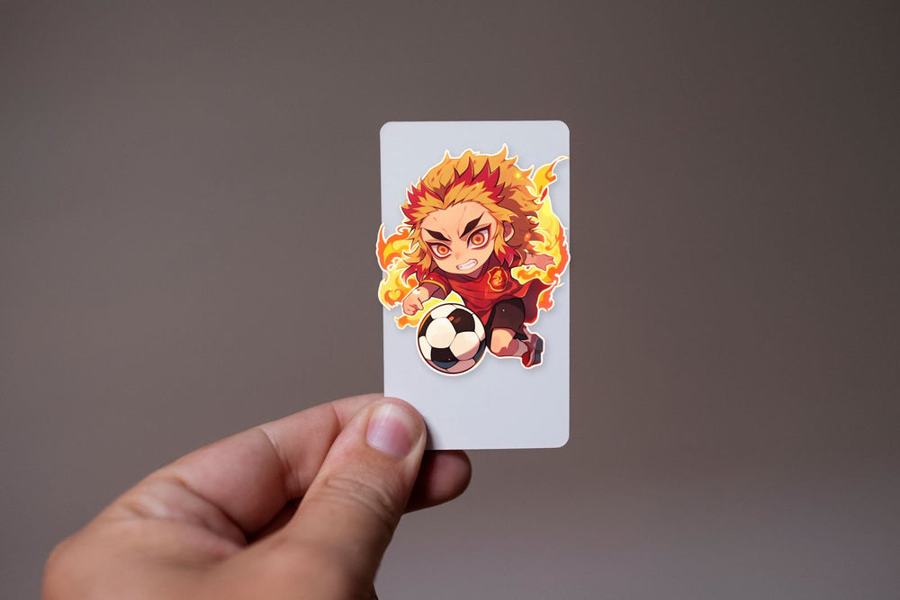 Chibi Rengoku Playing Soccer Sticker