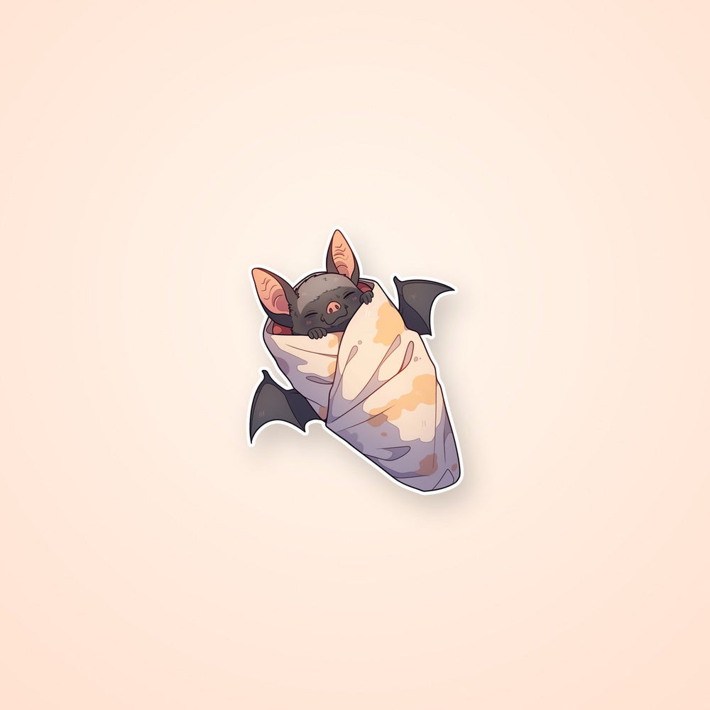 Bat Burrito Funny Sticker