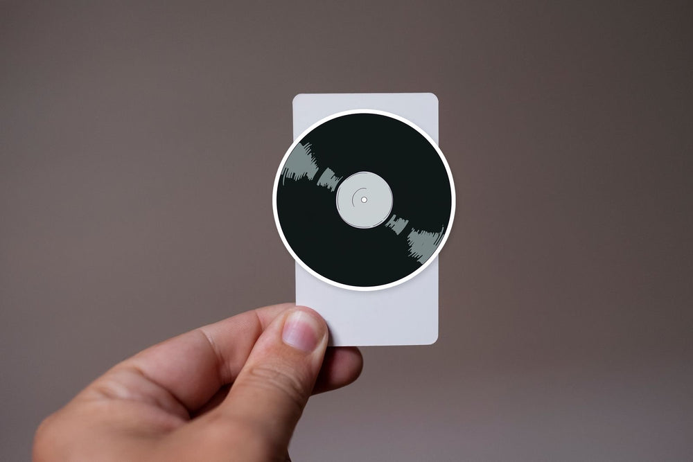 Retro Vinyl Record Sticker