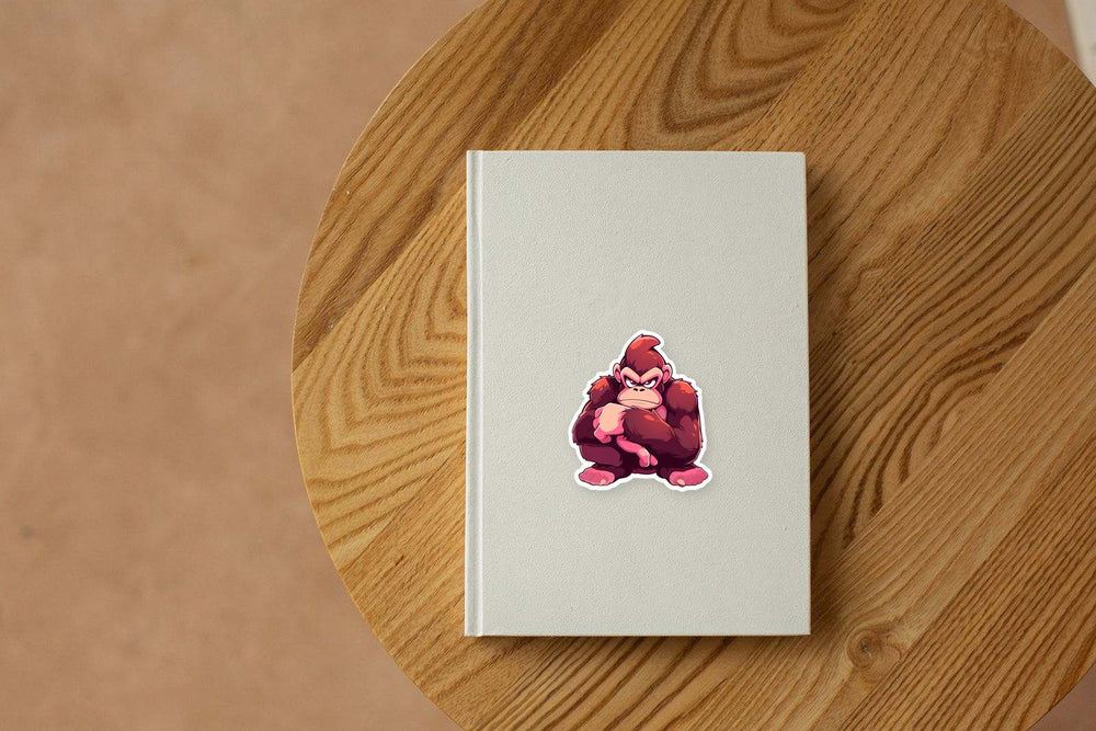Angry Gorilla Cartoon Sticker