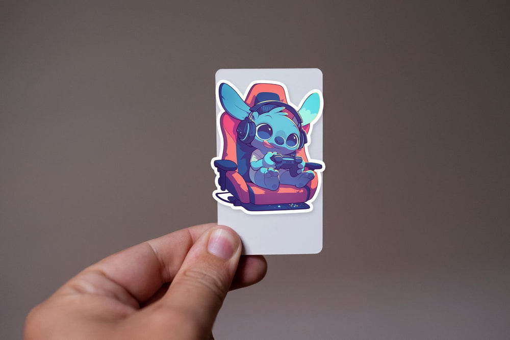 Stitch Gamer Headset Cute Sticker