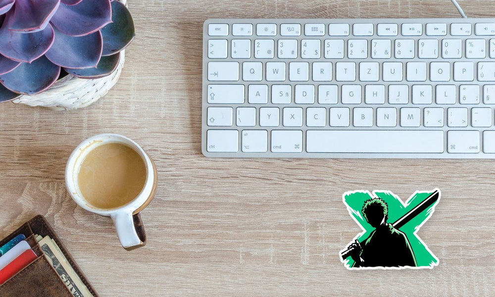Roronoa Zoro Silhouette Samurai Sticker