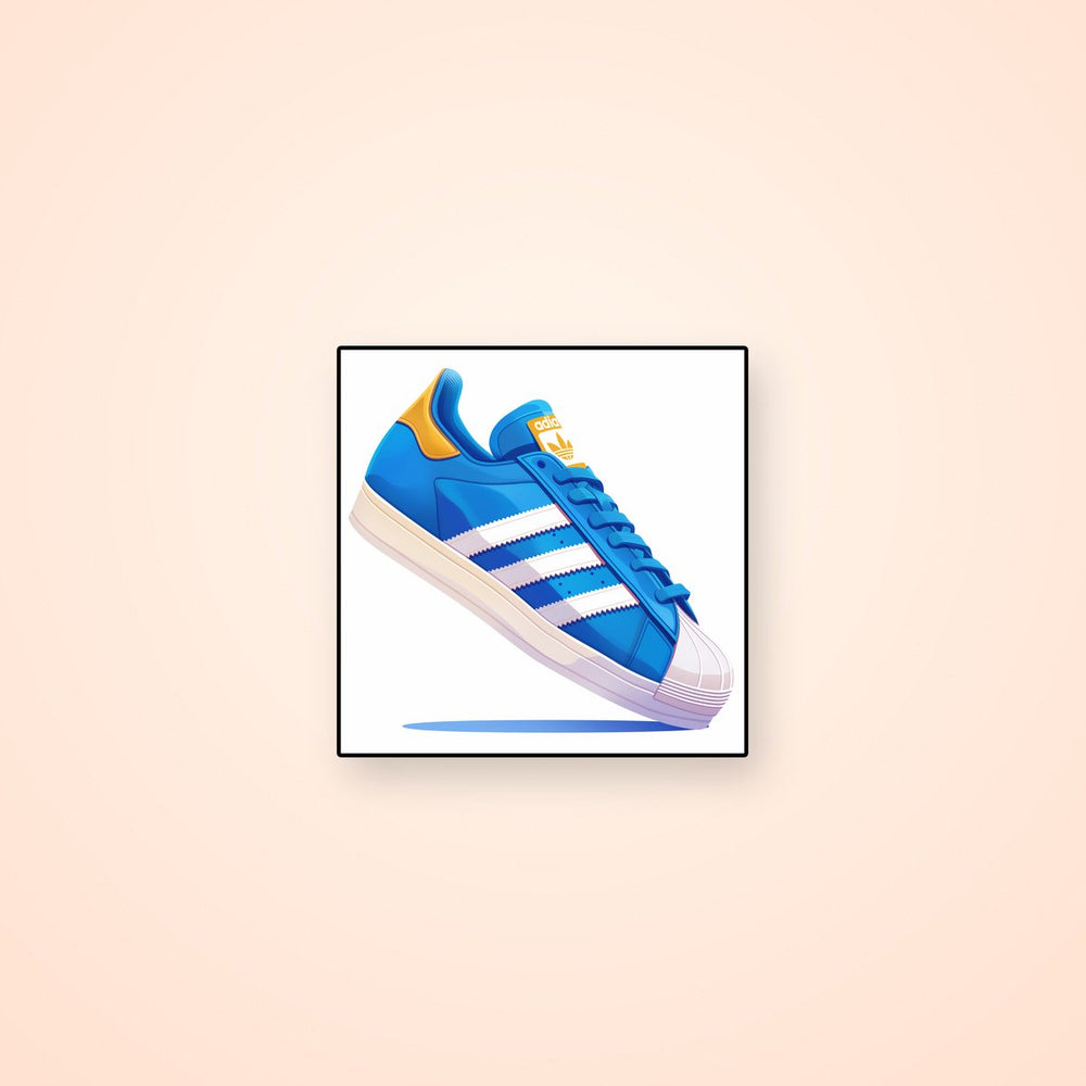 Blue Adidas Sneaker Sticker