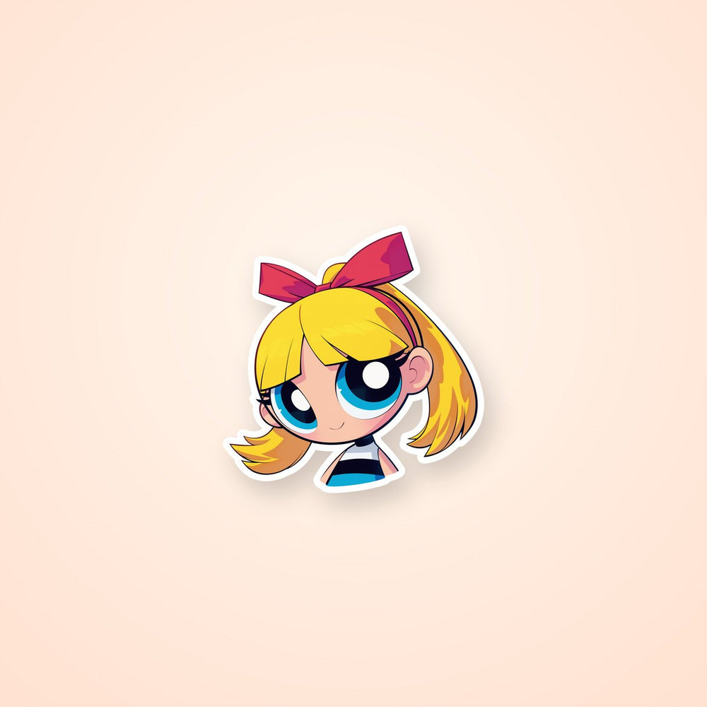 Powerpuff Blossom Cartoon Girl Sticker