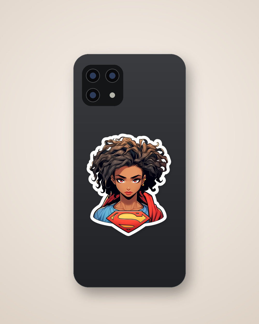 Afro Supergirl Sticker