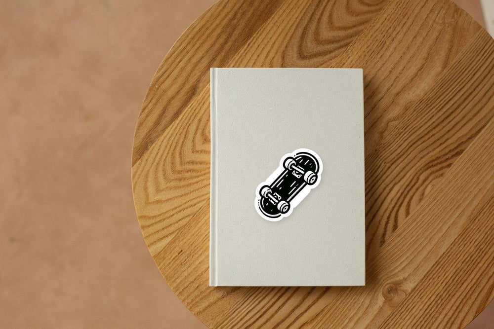 Skateboard Grunge Illustration Sticker