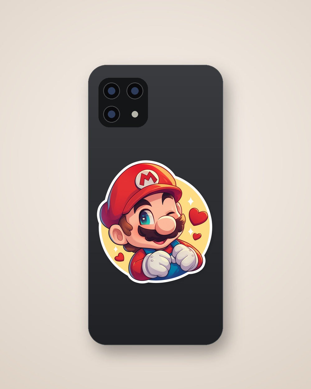 Super Mario Love Hearts Sticker