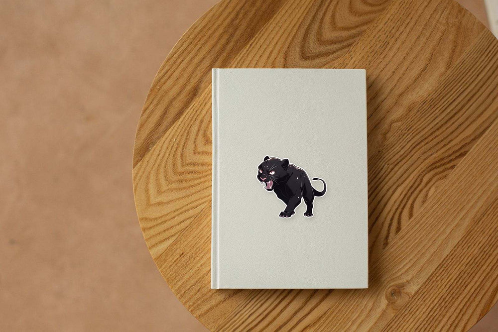 Attacking Black Panther Sticker