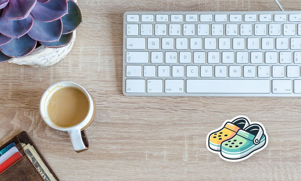 Colorful Crocs Shoes Sticker