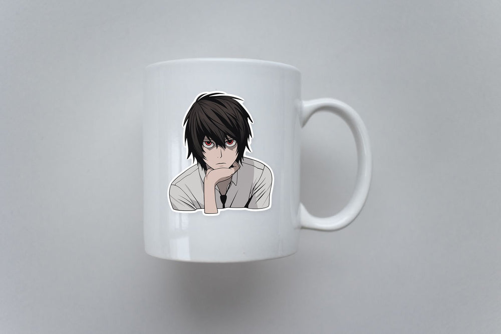 Death Note L with Red Eyes Sticker
