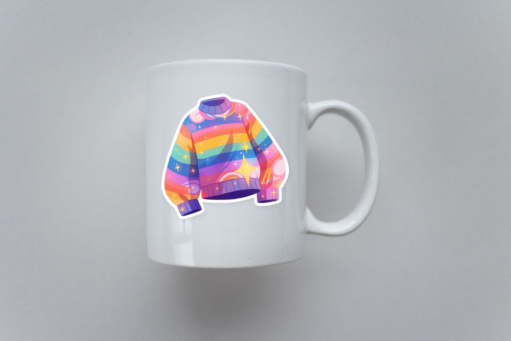 Mabel Rainbow Sweater Cartoon Sticker