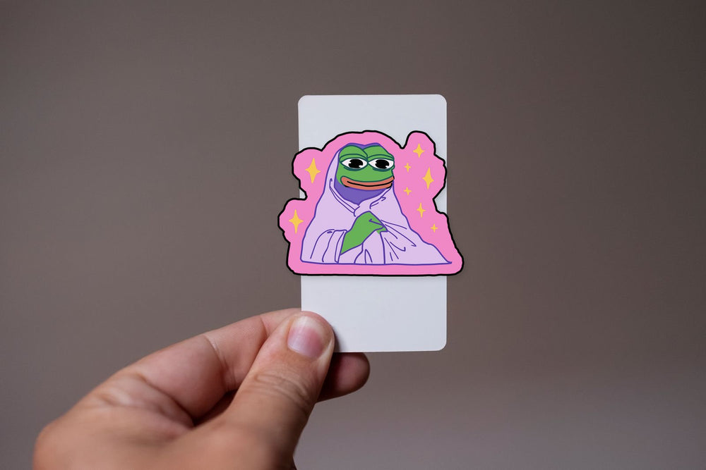 Meme Pepe Frog Blanket Pink Sticker