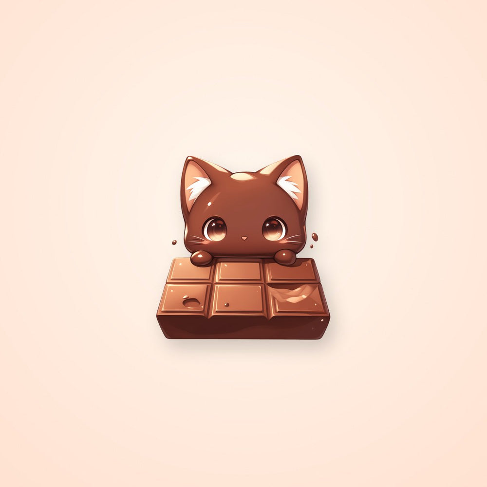 Chocolate Cat Bar Sticker