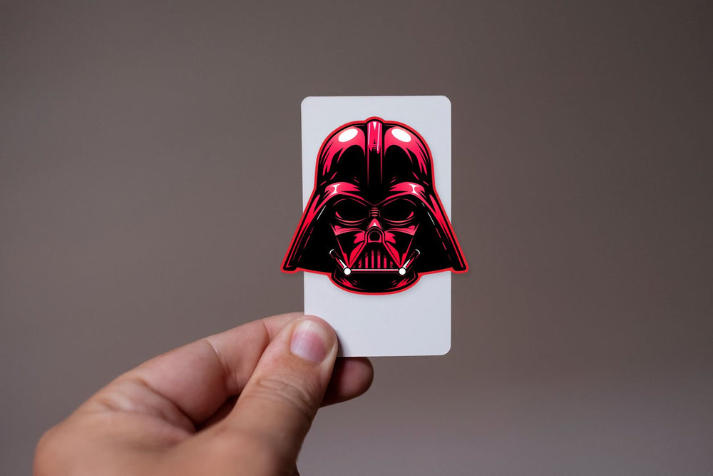 Black & Red Darth Vader Head Sticker