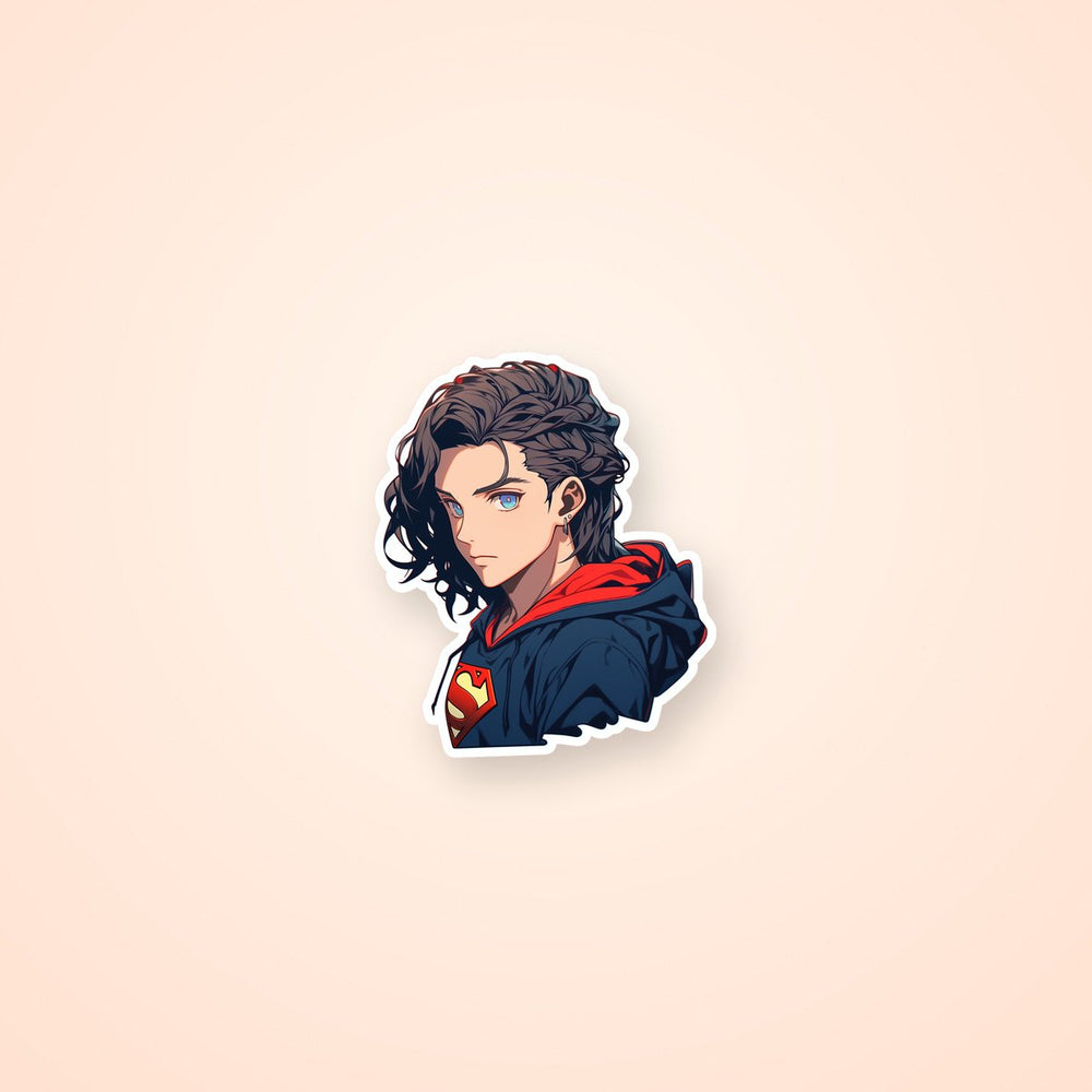 Girl in Superman Hoodie Sticker