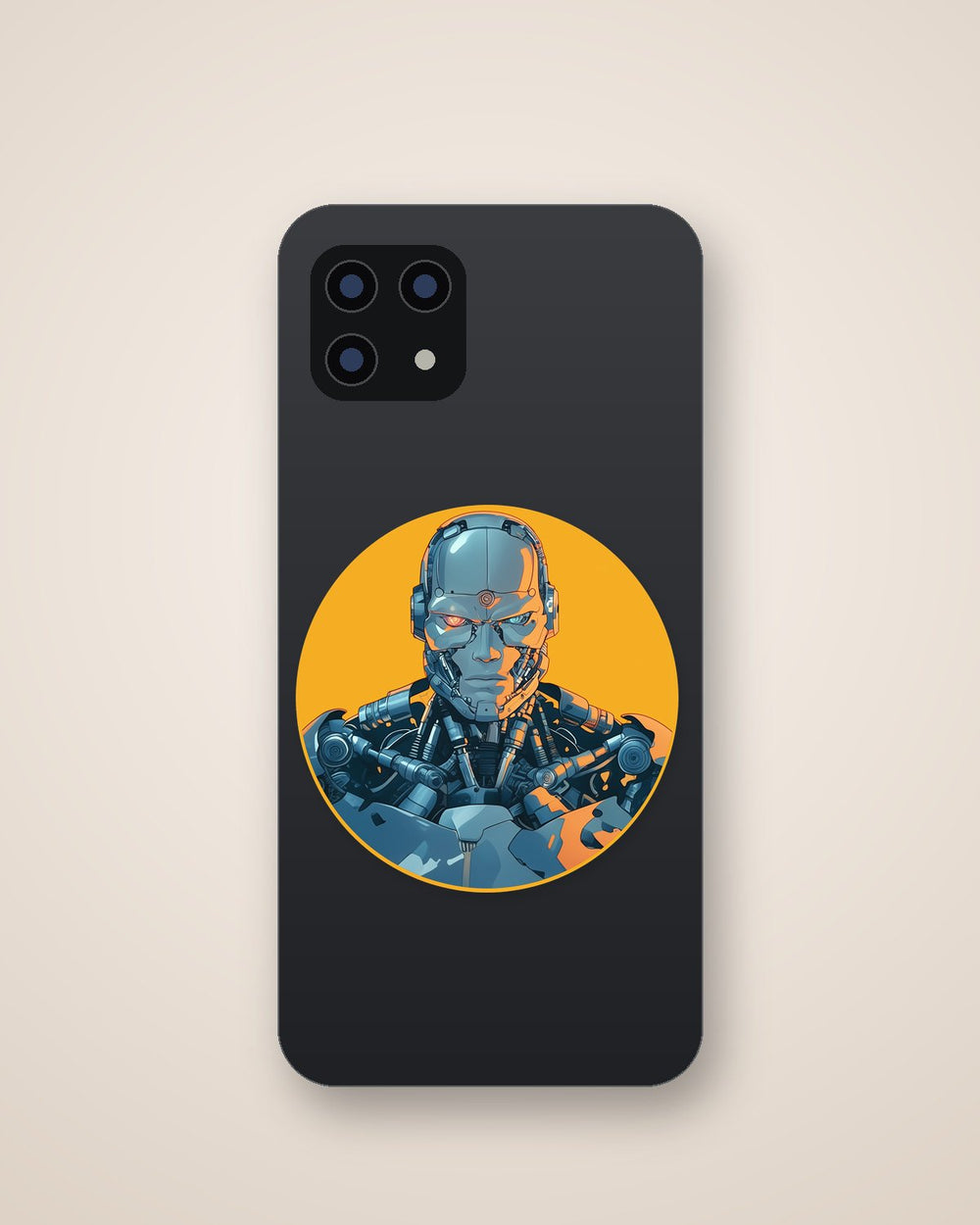 Cyborg Retro Robot Sticker