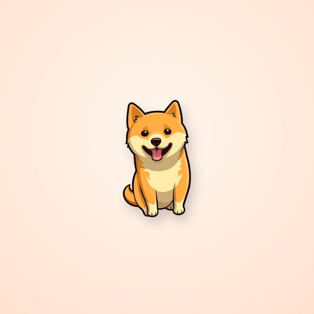 Cartoon Shiba Inu Dog Sticker