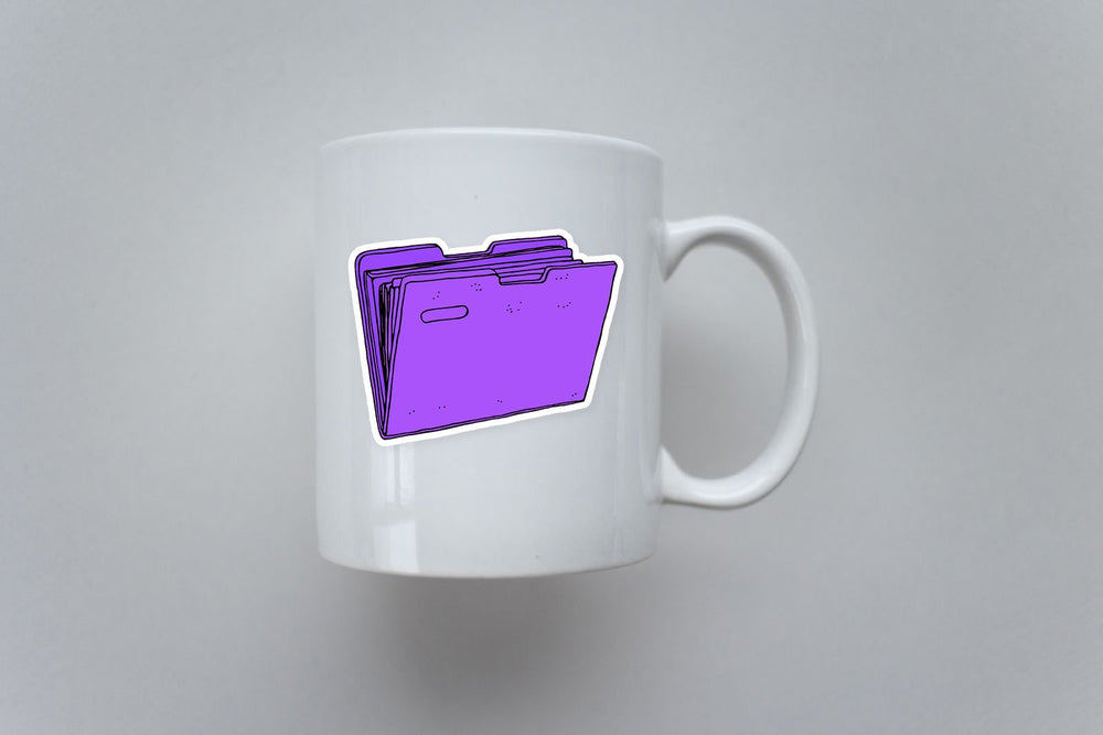 Purple Folder Minimal Aesthetic Sticker