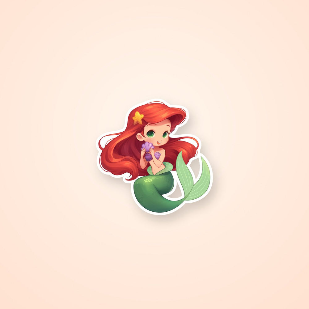 Chibi Ariel Little Mermaid Disney Sticker