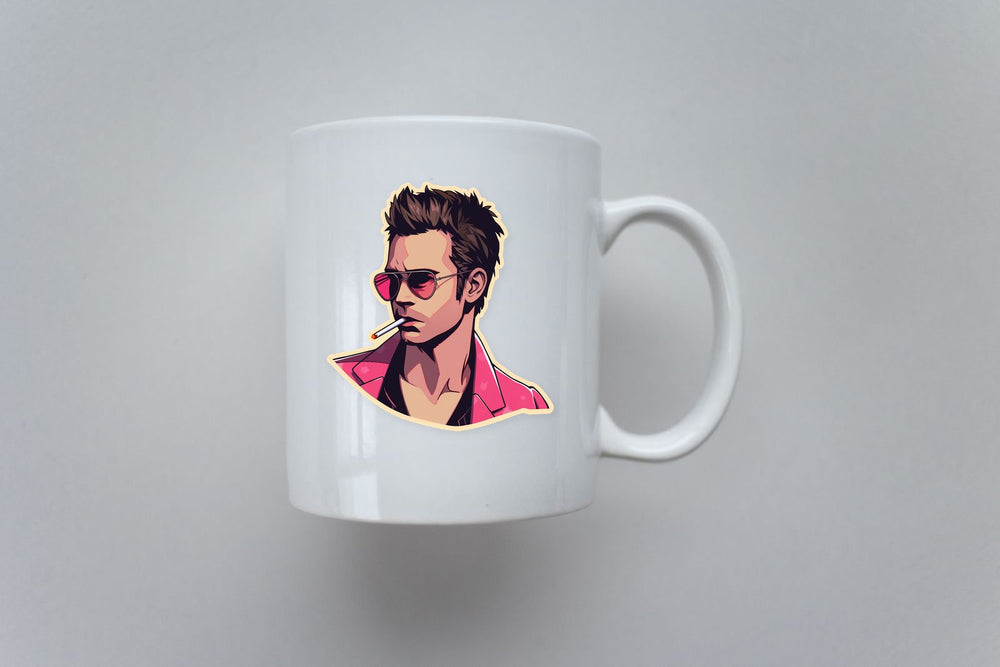 Fight Club Tyler Durden with Cigarette Sticker
