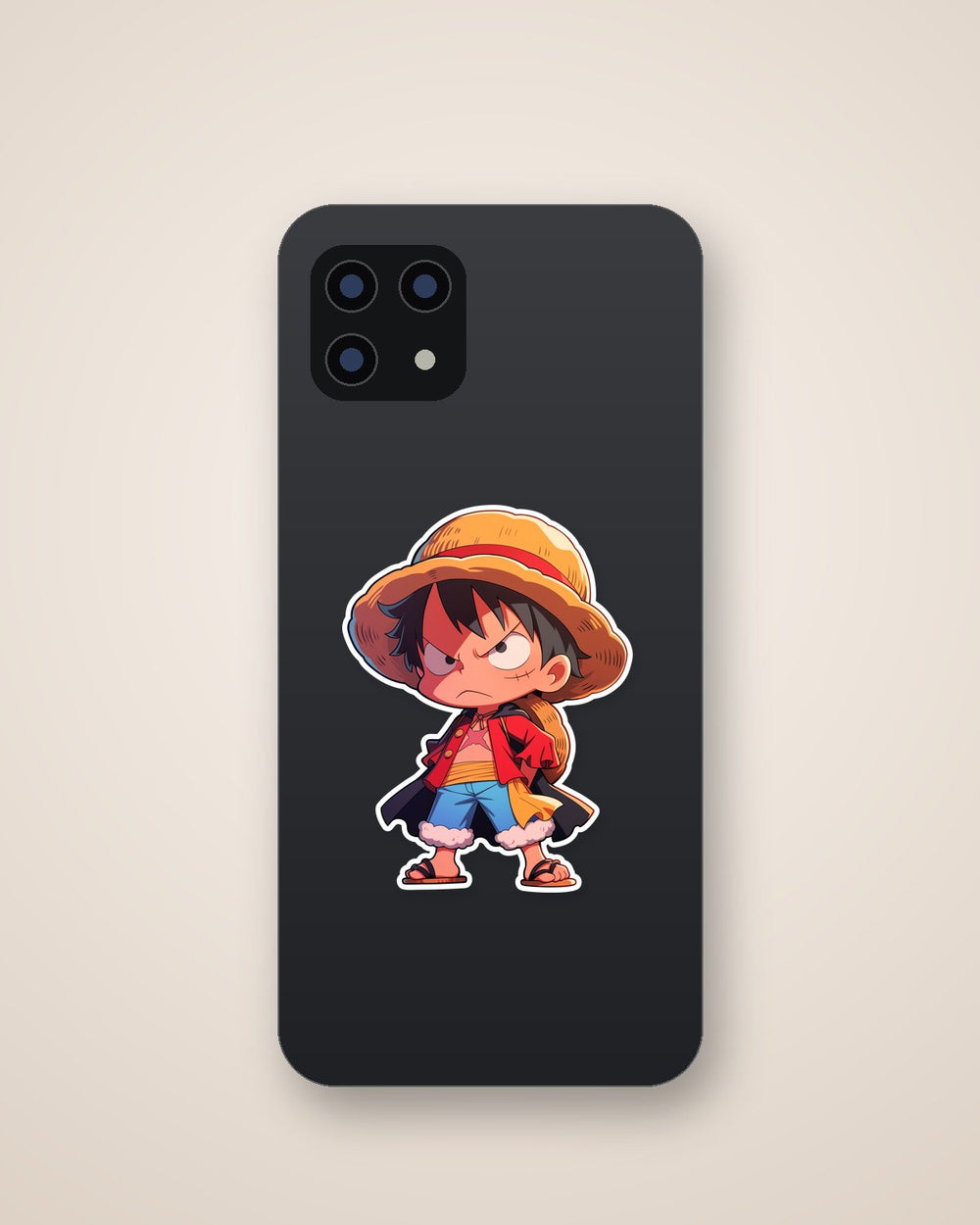 Serious Luffy One Piece Chibi Sticker