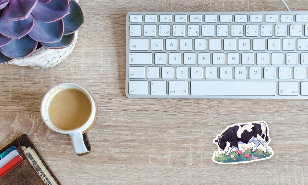 Cow in Pasture Sticker