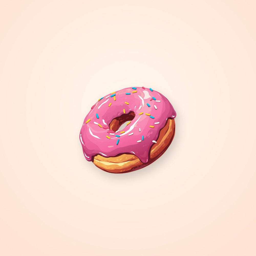 Pink Donut Sprinkles Sticker