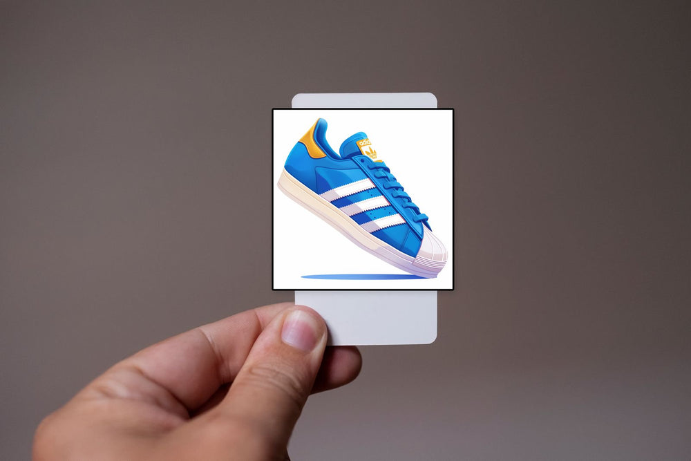 Blue Adidas Sneaker Sticker