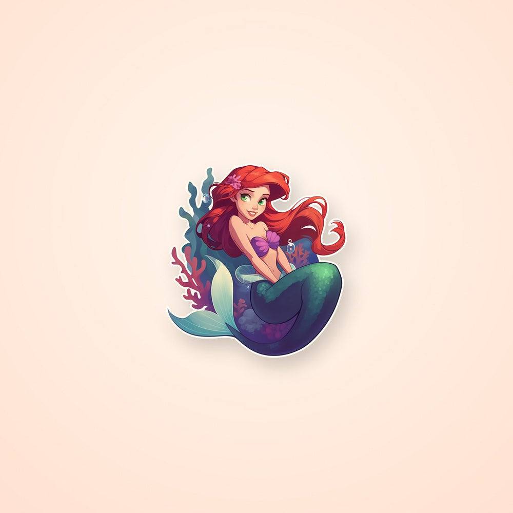 Little Mermaid Ariel Underwater Charm Sticker