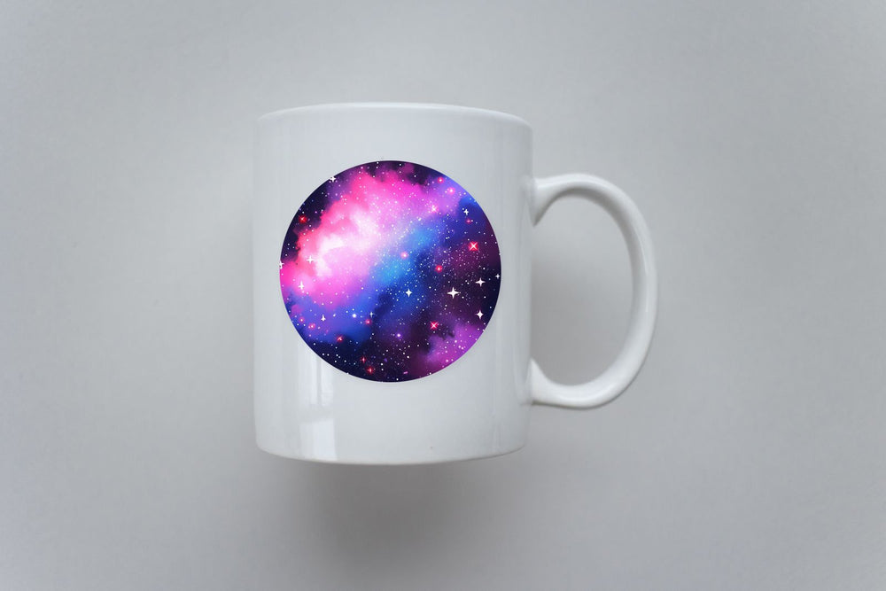 Beautiful Purple Space Round Sticker