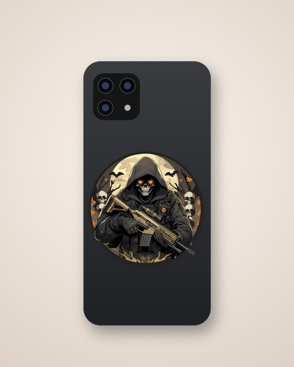 Call of Duty Soldier Masked Skull Round Sticker