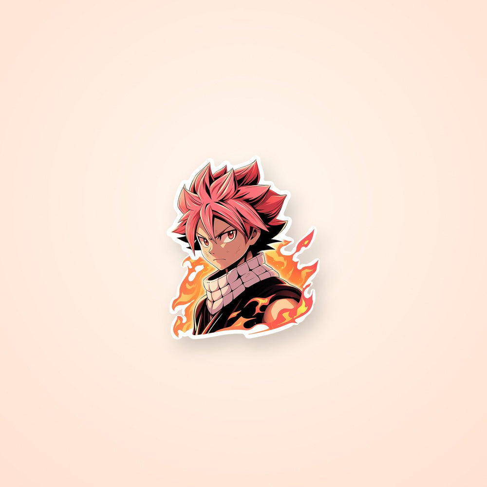 Fairy Tail Natsu Dragneel with Fire Sticker