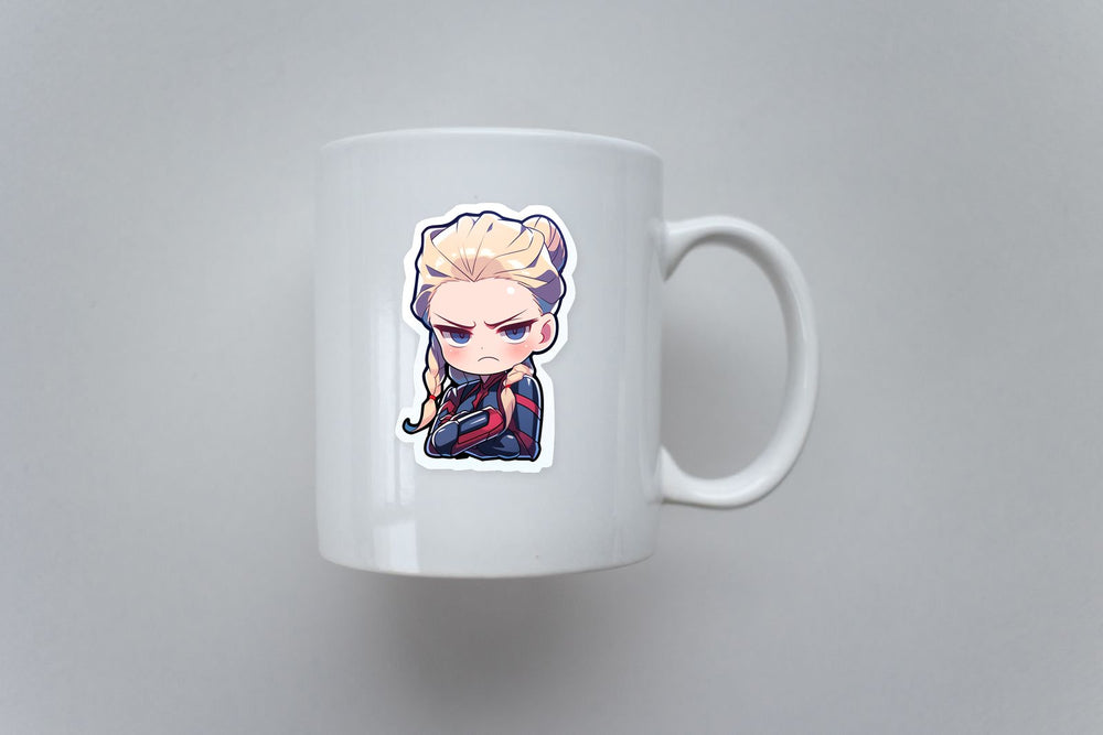 Chibi Angry Captain Marvel Sticker