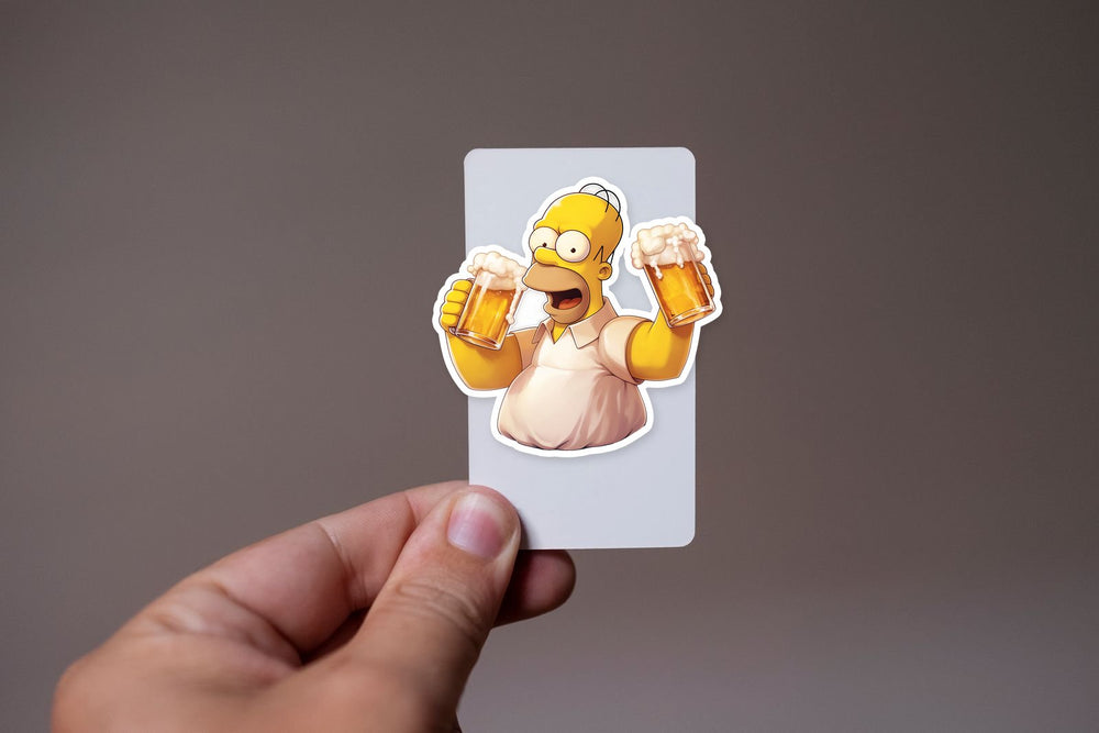 Homer Simpson Beer Mugs Sticker