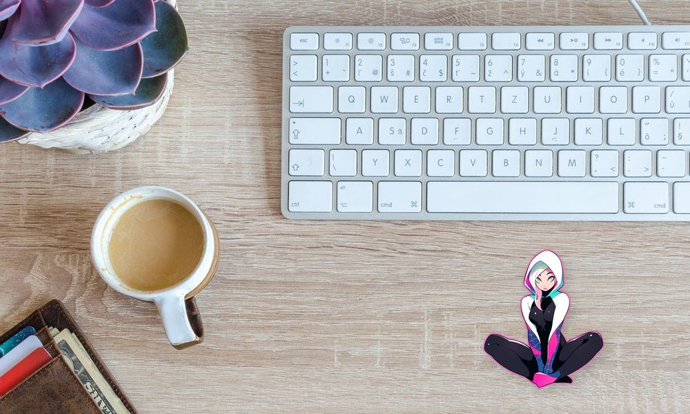 Spider-Gwen Pink Stroke Sticker