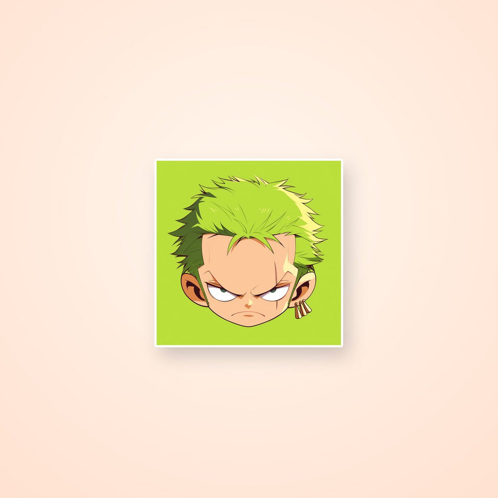 Cute Roronoa Zoro Green Sticker